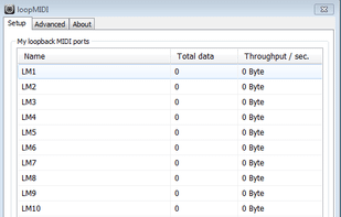 loopMIDI screenshot 1
