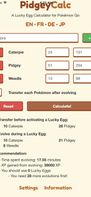 PidgeyCalc screenshot 2