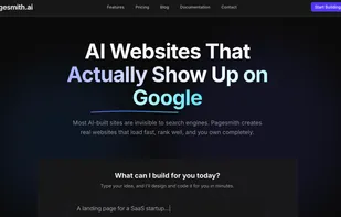 Pagesmith.fi front page