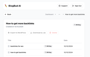 BlogBud AI screenshot 2
