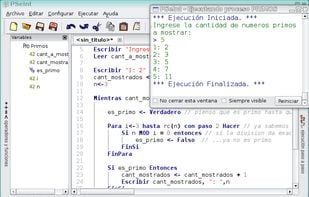 PSeInt screenshot 1