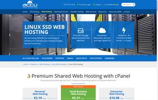 AccuWebHosting.com screenshot 2