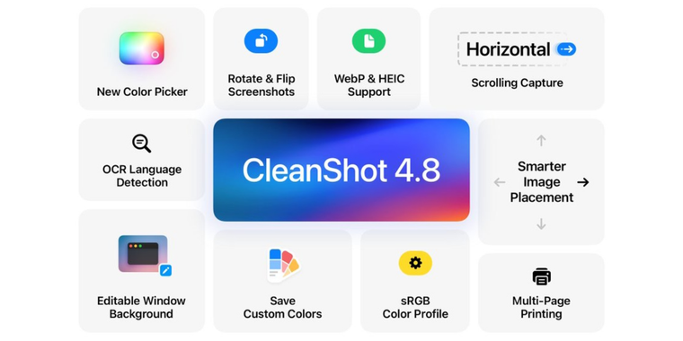 CleanShot 4.8 introduces editable window screenshots and new color picker image
