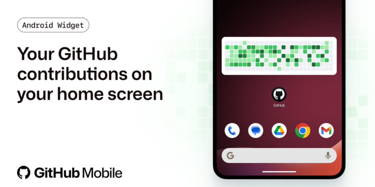GitHub Mobile launches Contribution Widget for Android image