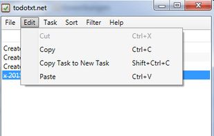 Edit menu