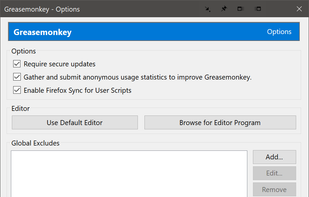 Greasemonkey screenshot 1