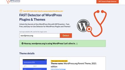 WP Theme & Plugins Detector in use