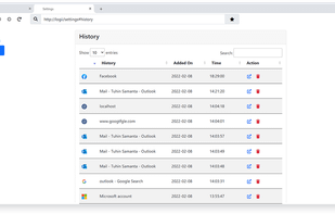 Supports browser history