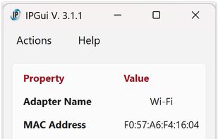 Main page. Here is simplicity important. This is the part that replaces «winipcfg».
