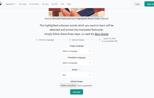 Transform Highlighted Words from Images to Vocabulary Flashcards