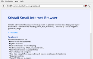 Kristall screenshot 1