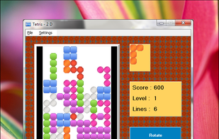 SSuite Tetris 2D Game screenshot 1