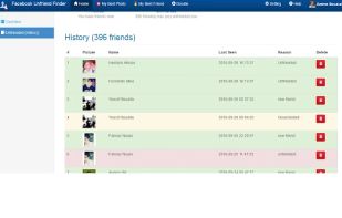 Facebook Unfriend Finder screenshot 2
