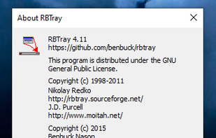 RBTray Fork screenshot 2