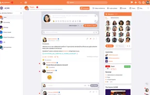 Each Whaller network begins with a "sphere" (independent discussion space) where members can communicate and collaborate in complete security. Spheres include a variety of tools: messages, video conferencing, chat, document storage & co-editing, shared calendar, task Kanban, etc.