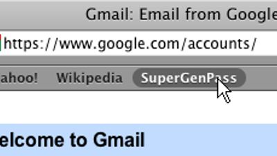 Step 2 Click on the SuperGen­Pass bookmarklet.