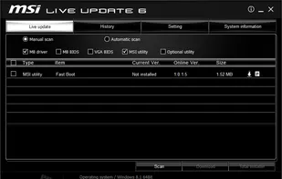 MSI Live Update screenshot 2