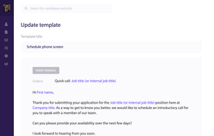 Update email template
