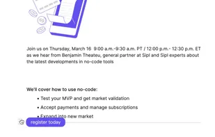 Drag and drop editing