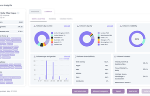 Get a detailed insights report of every TikTok and Instagram influencer worldwide