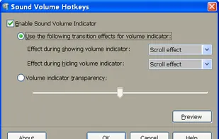 Customizeable volume indicator appearence.