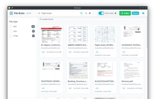 File search results view