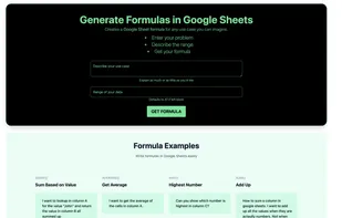 Google Sheets Formula Generator screenshot 1