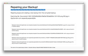 Decipher Backup Repair screenshot 1