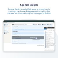 Quickly prepare for meetings with Convene's easy to use agenda builder.