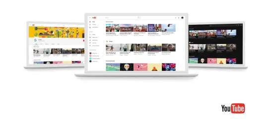 YouTube previewing new design with dark theme image