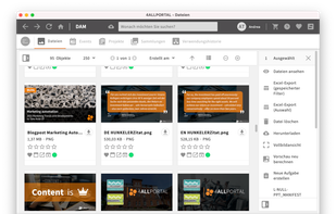 Centrally manage, find and share all kinds of files like images, PDFs or videos. Always have an overview of individual files or collections and create automated workflows