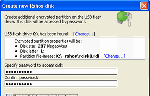 Rohos Mini Drive screenshot 1