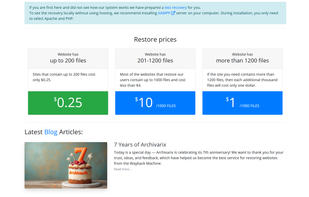 Archivarix screenshot 1