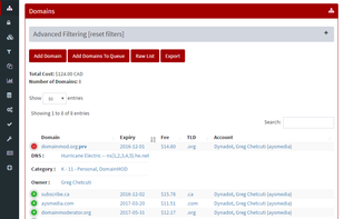 DomainMOD screenshot 1