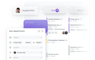 Simple appointment scheduling with focused views
Find a space for that last minute appointment is a breeze with weekly staff calendars.