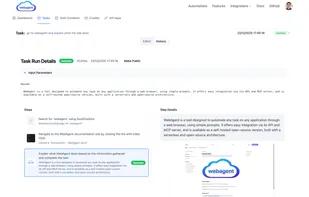 Webagent screenshot 1