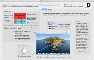 Preferences for showing indicators.