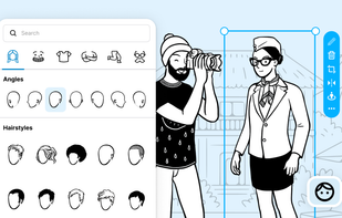 Create diverse casts with customizable, ready-to-use characters. No drawing skills required.