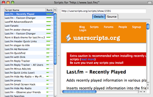 Greasefire screenshot 1