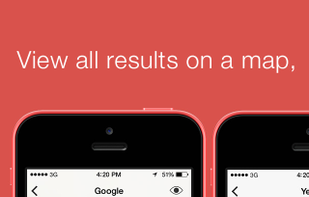 view all results on a map