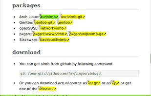 Vimb screenshot 1