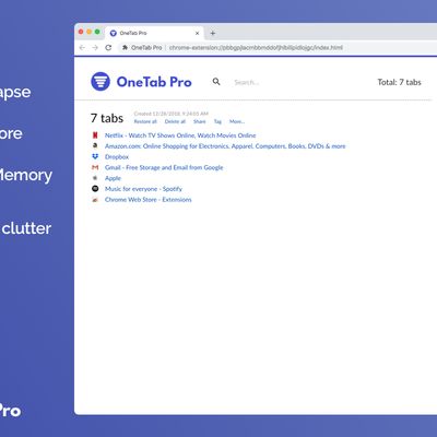 OneTab on the Mac App Store