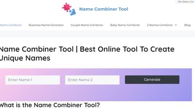 Name Combiner Tool | Best Online Tool To Create Unique Names
