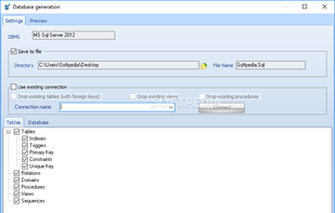 Generate DDL scripte