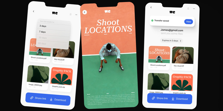 WeTransfer extends links expiration date up to 30 days image