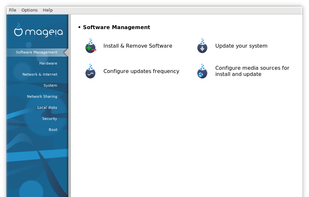 Mageia Control Center screenshot 1