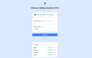 Ethereum Staking Calculator (ETH) 2
