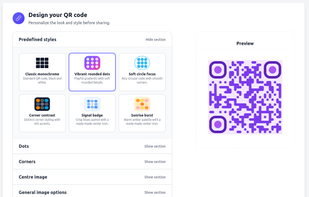 Design your QR with style !