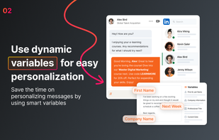 Use dynamic Variables for easy personalization