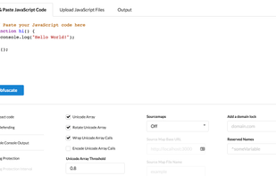 Main view of the web app.